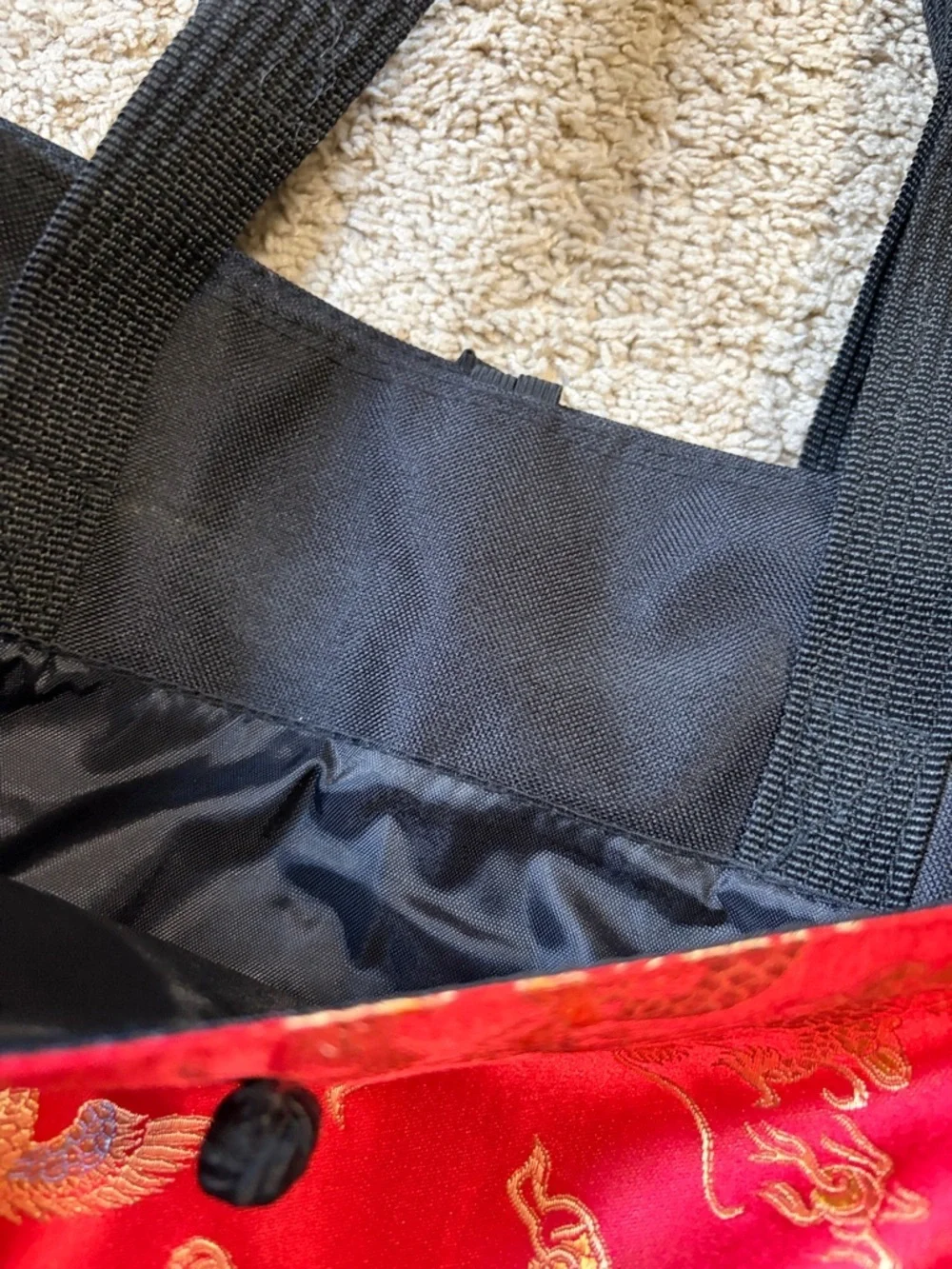 Oriental Red Dragon Tote Bag